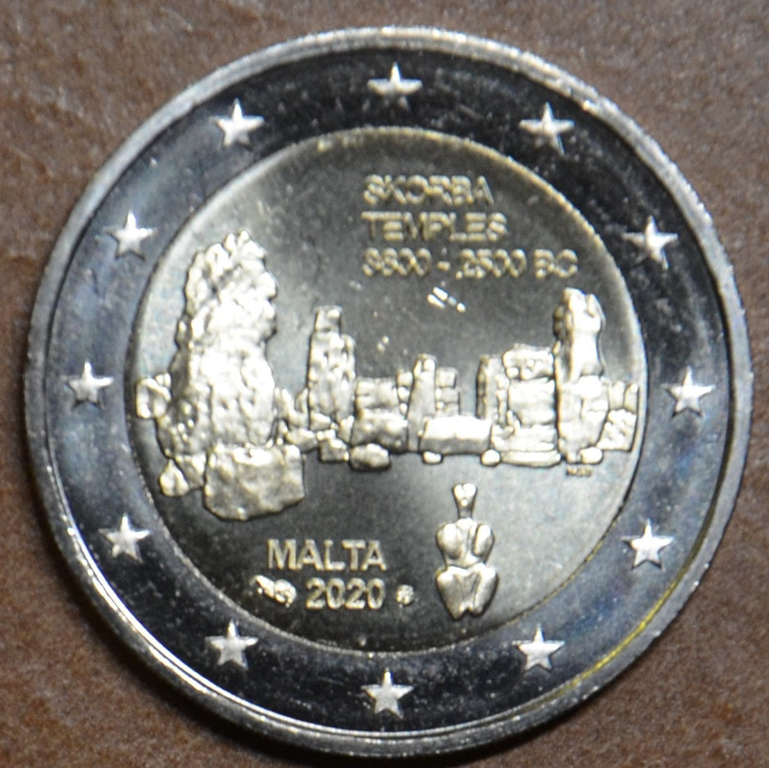 2 Euro Malta 2020 Ta’ Skorba - značka francúzskej mincovne (UNC)