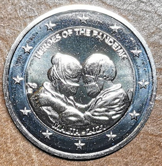 2 Euro Malta 2021 - Hrdinovia pandémie (UNC)
