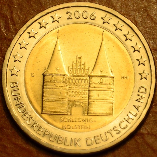 2 Euro Nemecko 2006 "D" Holstentor v Lübecku / Schleswig-Holstein (UNC)