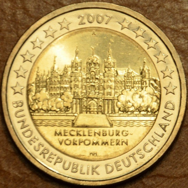 2 Euro Nemecko 2007 "A" Meklenbursko-Predpomoransko: zámok Mecklenburg-Vorpommern (UNC)