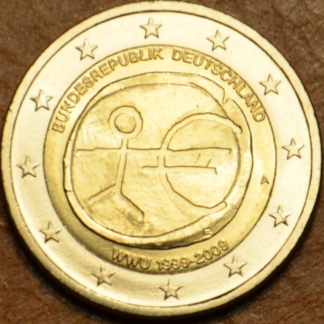 2 Euro Nemecko 2009 "A" 10. výročie hospodárskej a menovej únie (UNC)