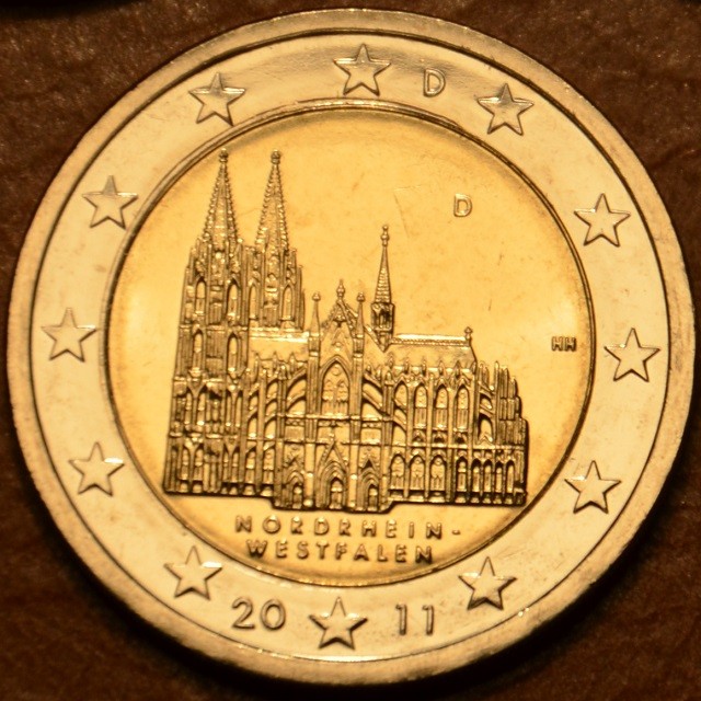 2 Euro Nemecko 2011 "D" Severné Porýnie Vestfálsko: Dóm v Kolíne (UNC)