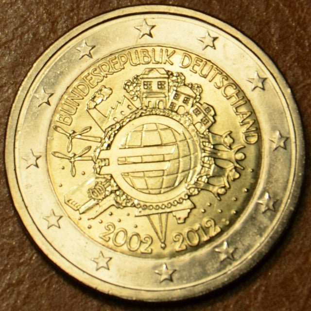 2 Euro Nemecko 2012 "D" 10. výročia vzniku Eura (UNC)