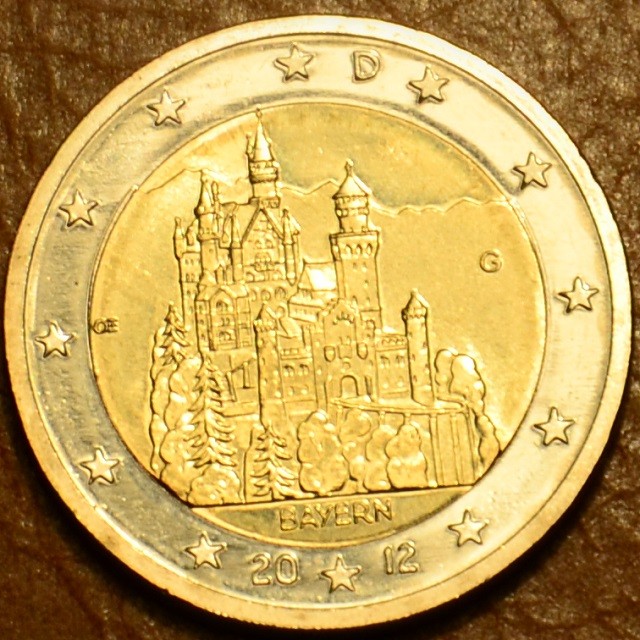2 Euro Nemecko 2012 "G" Bavorsko: Neuschwanstein (UNC)