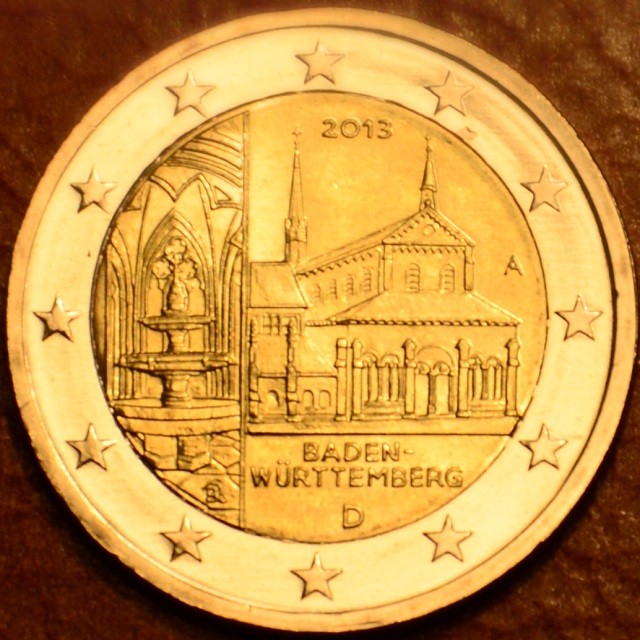 2 Euro Nemecko 2013 "A" Baden-Württemberg: Kloster Maulbronn (UNC)