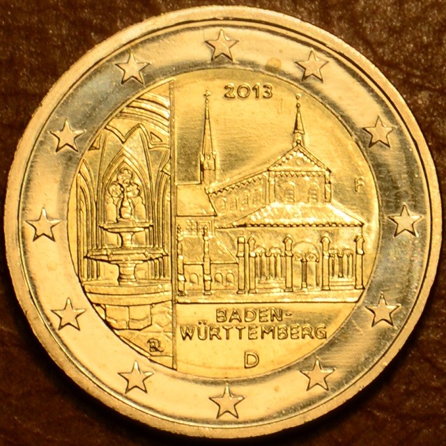 2 Euro Nemecko 2013 "F" Baden-Württemberg: Kloster Maulbronn (UNC)