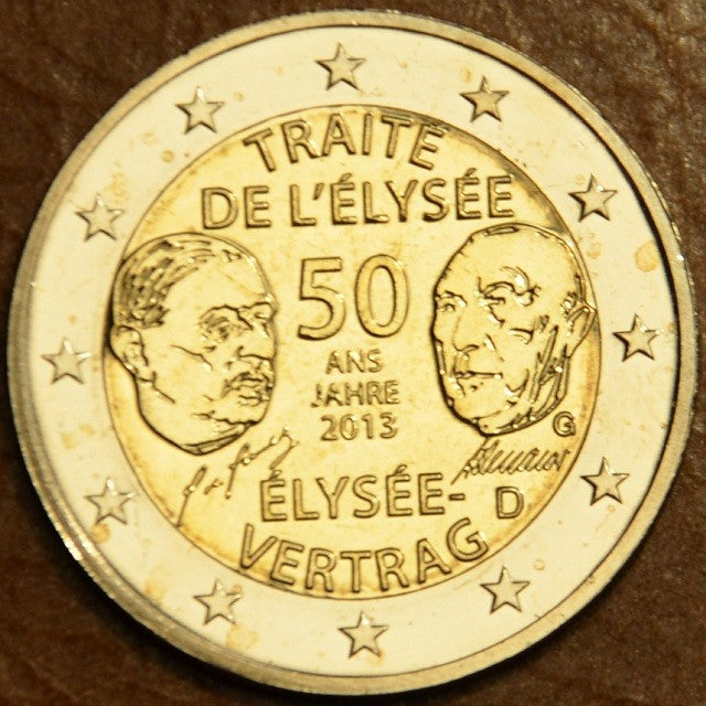 2 Euro Nemecko 2013 "G" 50. výročie Elizejskej zmluvy (UNC)