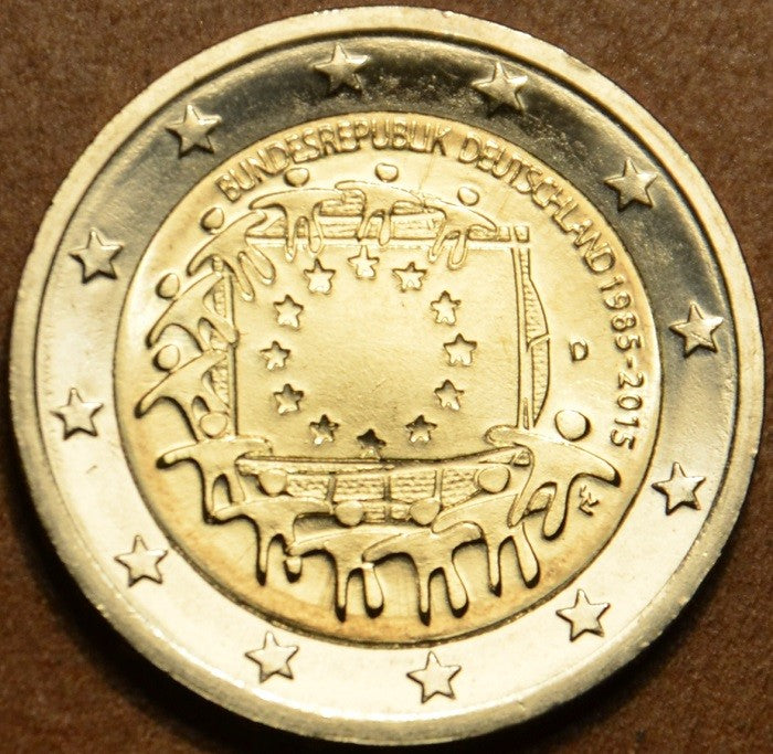 2 Euro Nemecko 2015 "D" 30 rokov Europskej vlajky (UNC)