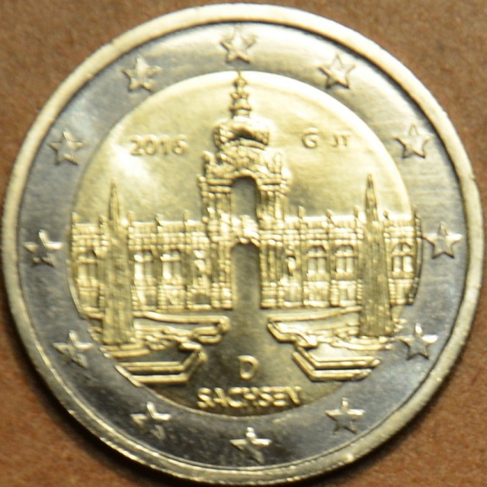 2 Euro Nemecko 2016 "G" Sasko: Zwinger v Dražďanoch (UNC)