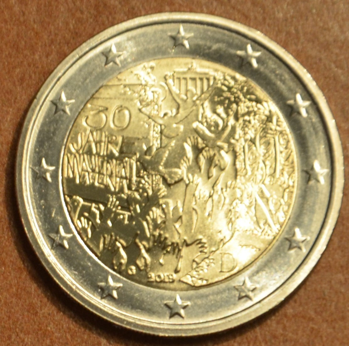 2 Euro Nemecko 2019 "G" 30. výročie pádu berlínskeho múru (UNC)
