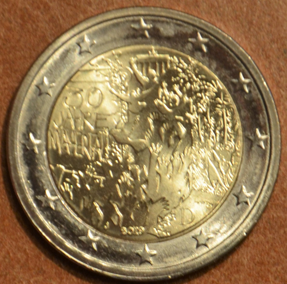2 Euro Nemecko 2019 "J" 30. výročie pádu berlínskeho múru (UNC)