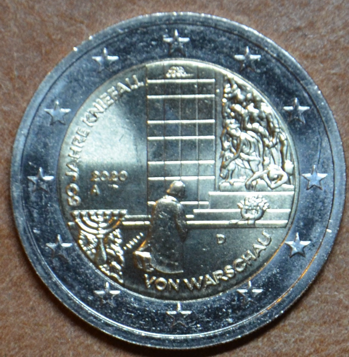 2 Euro Nemecko 2020 "A" Varšavské pokľaknutie (UNC)
