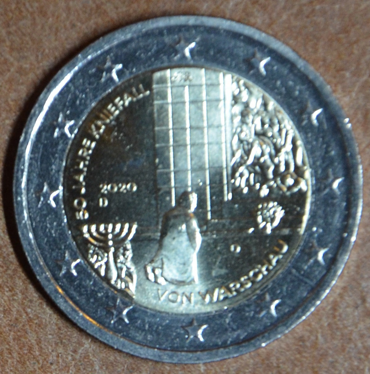 2 Euro Nemecko 2020 "D" Varšavské pokľaknutie (UNC)