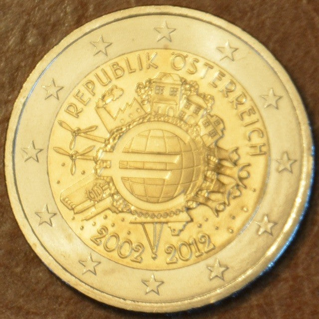 2 Euro Rakúsko 2012 - 10. výročia vzniku Eura (UNC)