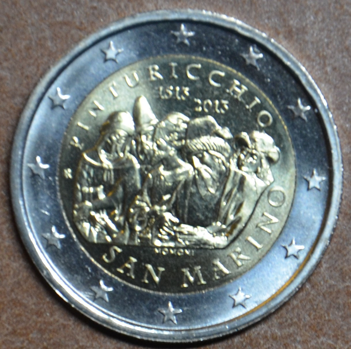 2 Euro San Marino 2013 - 500. výročia úmrtia talianskeho maliara Pinturicchia (UNC)