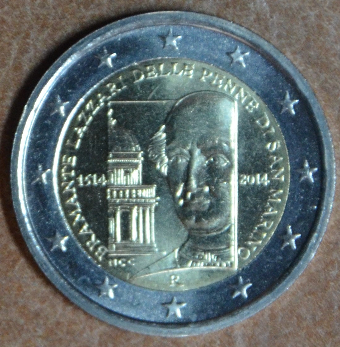 2 Euro San Marino 2014 - 500. výročie úmrtia Donato Bramante (UNC bez foldra)