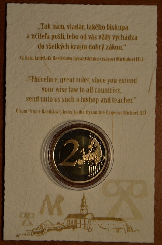 2 Euro Slovensko 2013 - Príchod byzantskej misie sv. Cyrila a sv. Metoda na Veľkú Moravu - 1150. výročie (Proof)