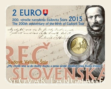 2 Euro Slovensko 2015 - Karta Ľudovít Štúr (BU)