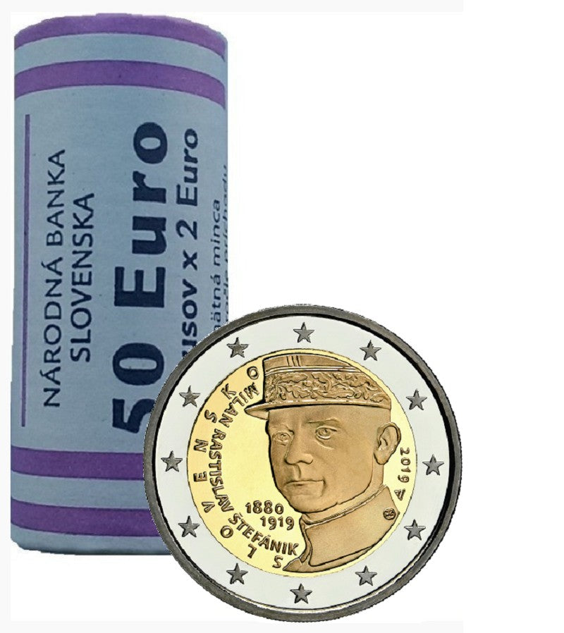 2 Euro Slovensko 2019 - Milan Rastislav Štefánik (25 x UNC)