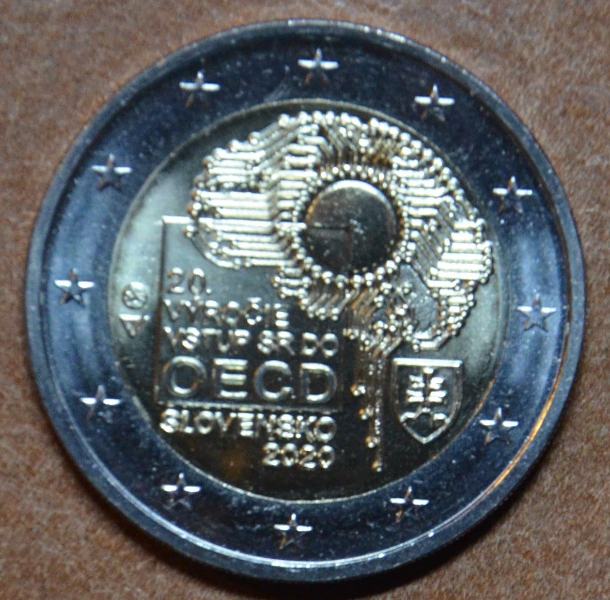 2 Euro Slovensko 2020 - 20. výročie vstupu do OECD (UNC)