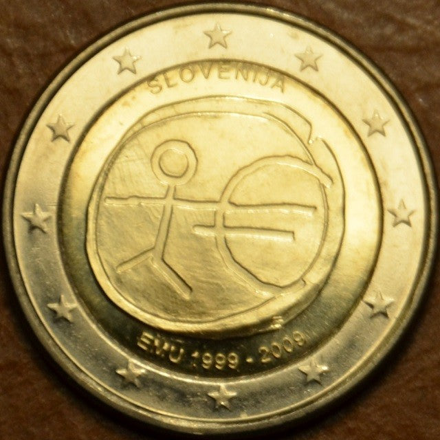 2 Euro Slovinsko 2009 - 10. výročie hospodárskej a menovej únie (UNC)
