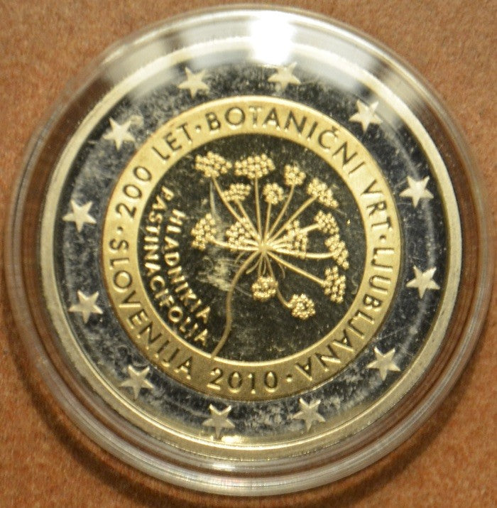 2 Euro Slovinsko 2010 - 200 rokov botanickej záhrady v Ljubljane (Proof)
