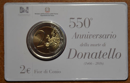 2 Euro Taliansko 2016 - 550 výročie úmrtia Donatella (BU karta)