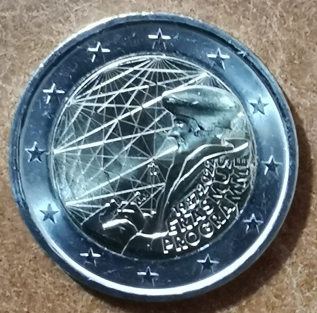 2 Euro Taliansko 2022 - Erasmus program - 35. výročie vzniku (UNC)
