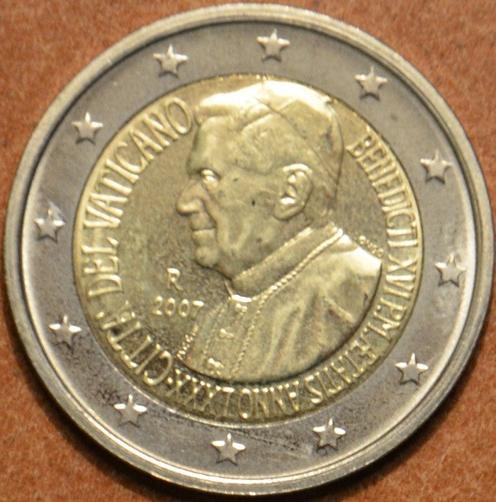 2 Euro Vatikan 2007 - 80. narodeniny pápeža Benedicta XVI. (UNC bez foldra)