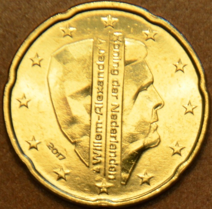 20 cent Holandsko 2017 - Kráľ Willem Alexander (UNC)