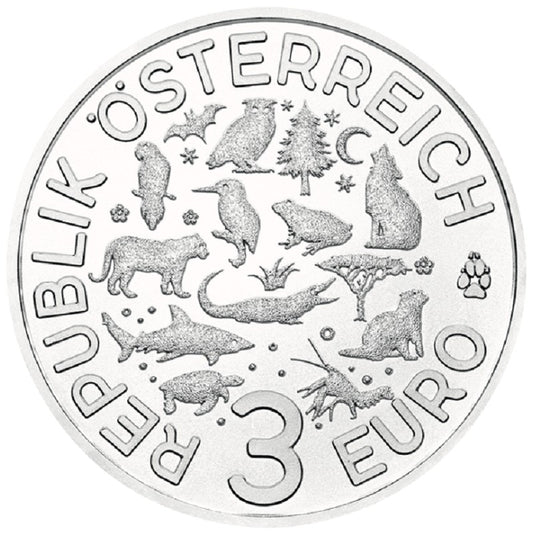 3 Euro Rakúsko 2018 - Žaba (UNC)