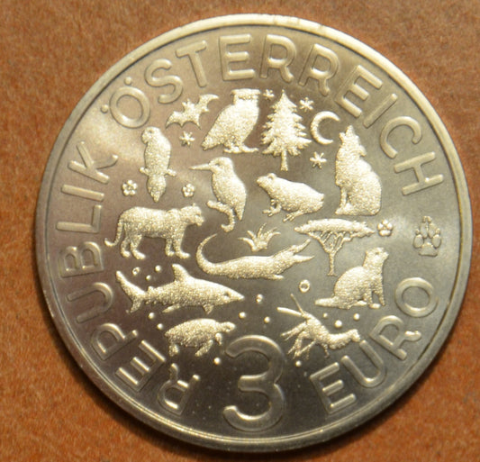 3 Euro Rakúsko 2019 - Rak riečny (UNC)
