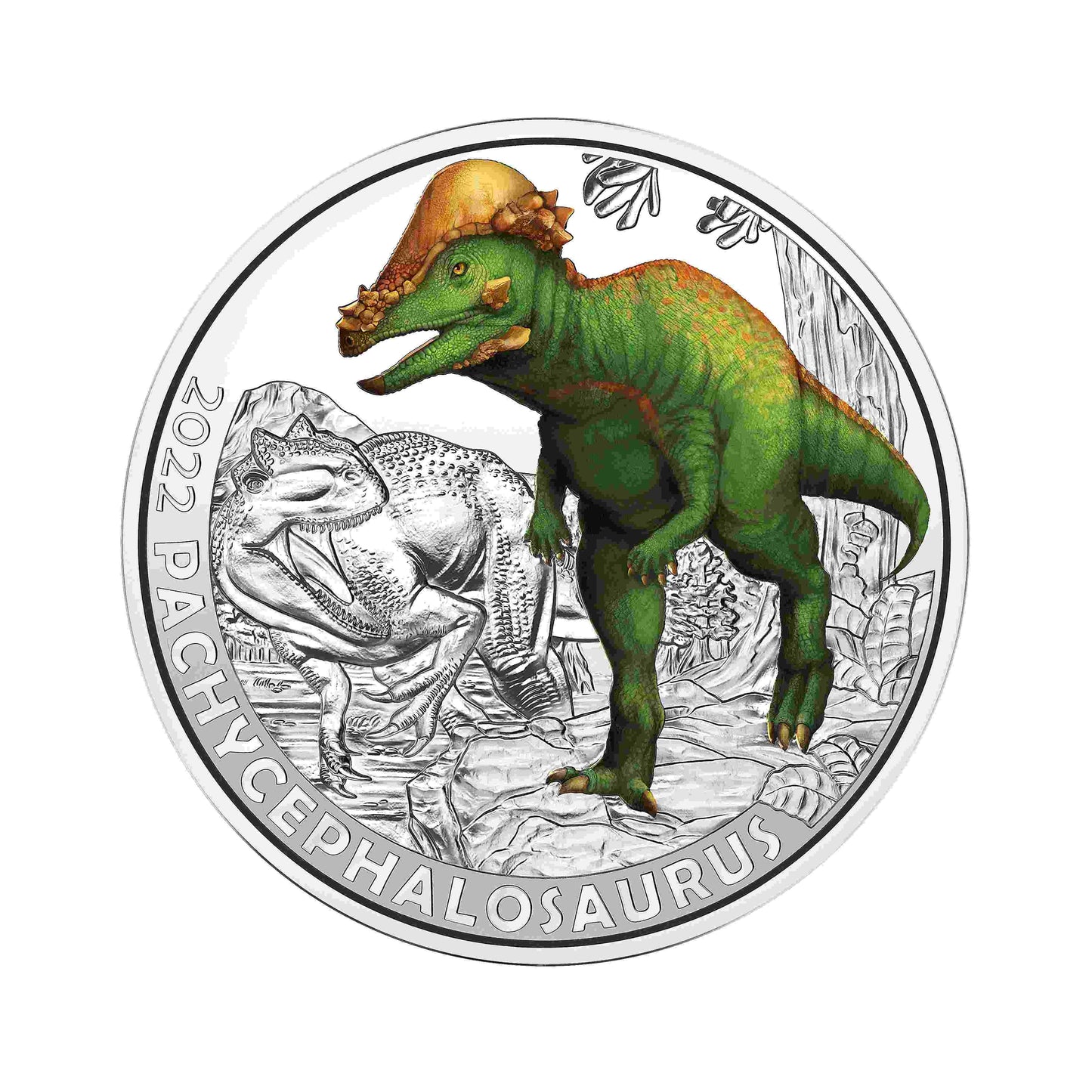 3 Euro Rakúsko 2022 - Pachycephalosaurus (UNC)