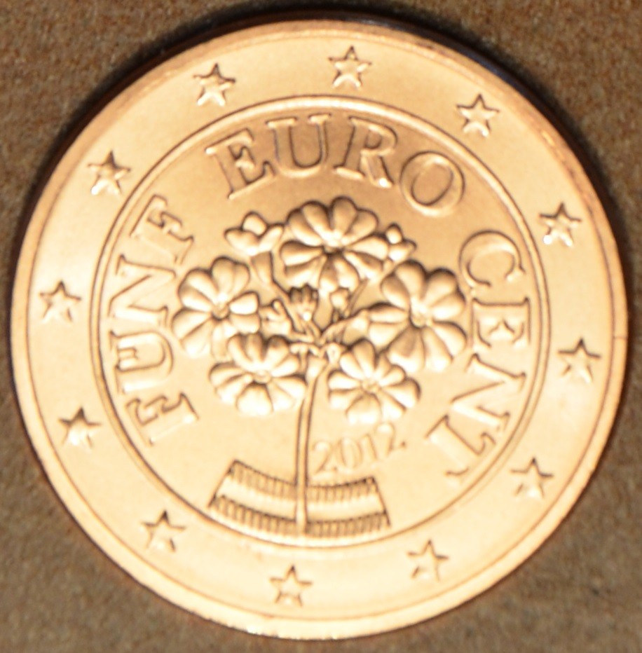 5 cent Rakúsko 2012 (UNC)