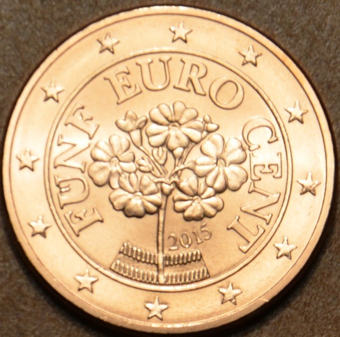 5 cent Rakúsko 2015 (UNC)