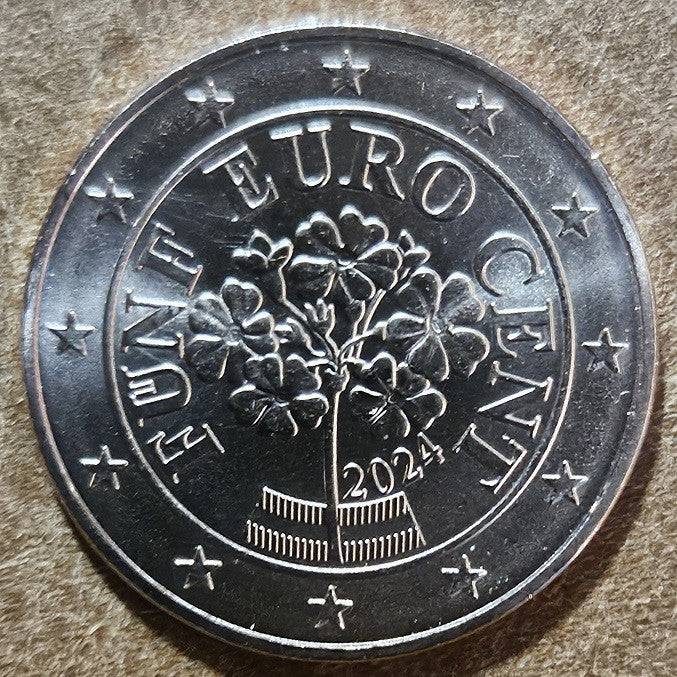 5 cent Rakúsko 2024 (UNC)