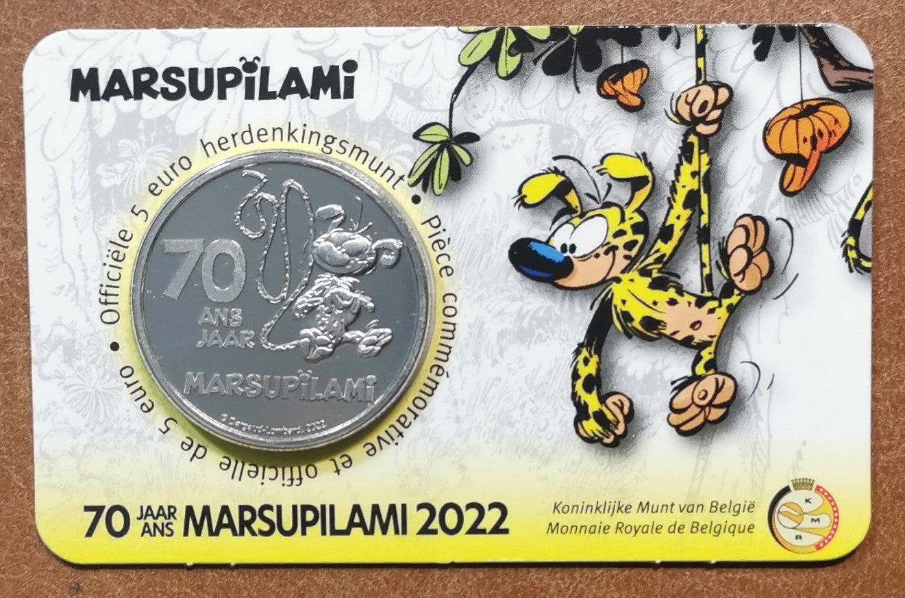 5 Euro Belgicko 2022 Marsupilami (BU karta)