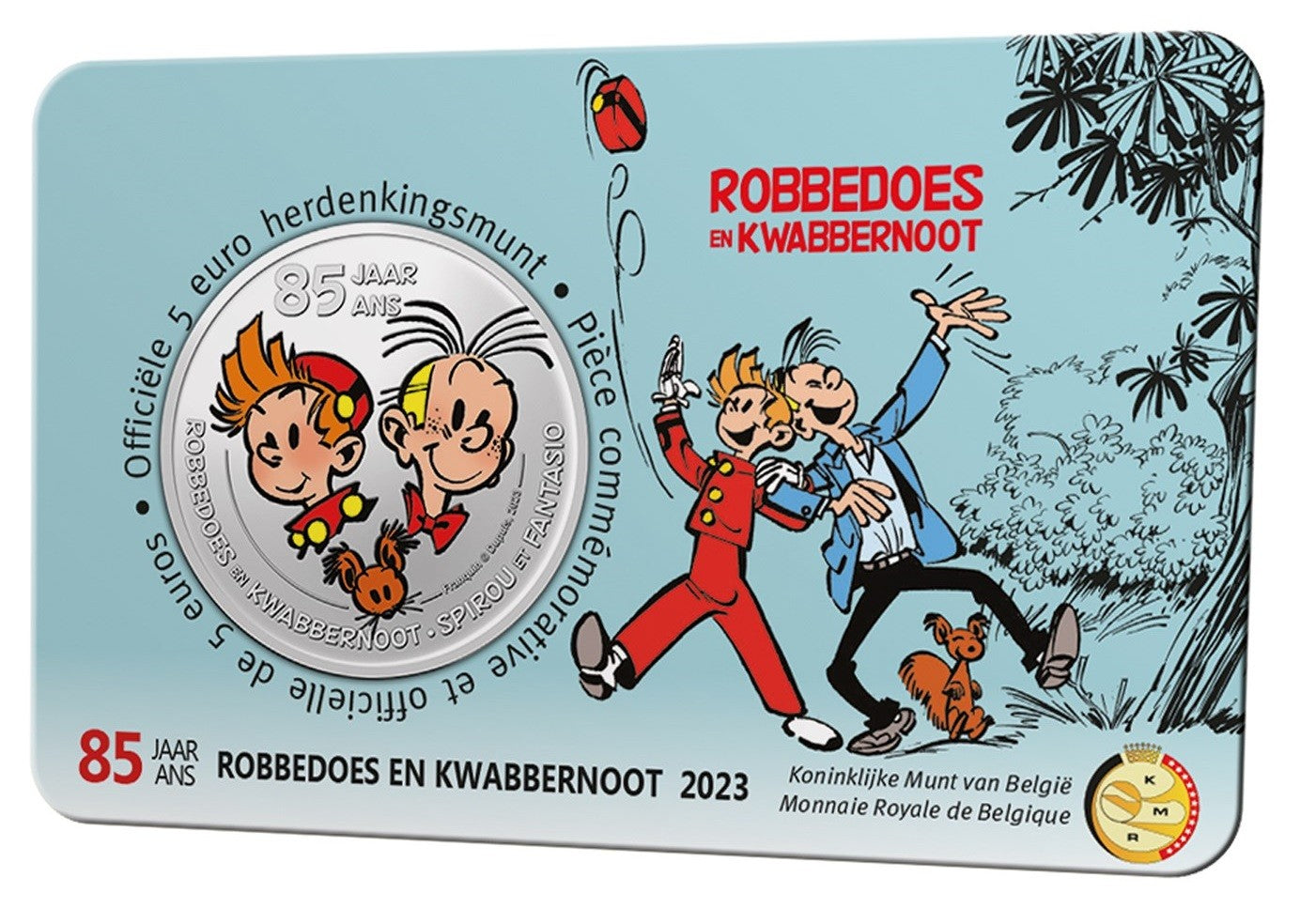 5 Euro Belgicko 2023 Robbedoes color (BU karta)