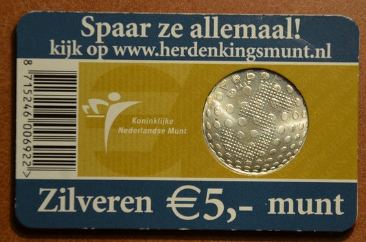 5 Euro Holandsko 2005 - Mier a sloboda (BU karta)