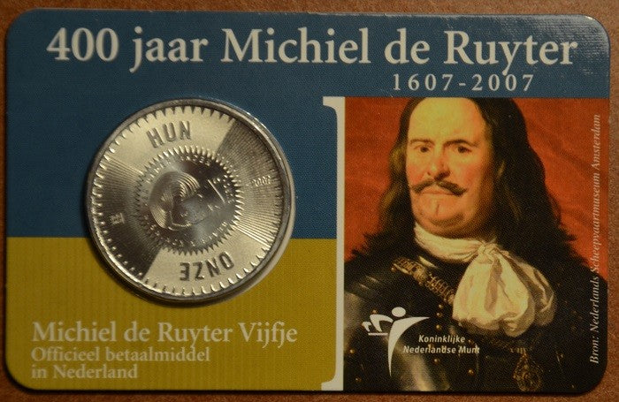 5 Euro Holandsko 2007 - de Ruyter (BU karta)