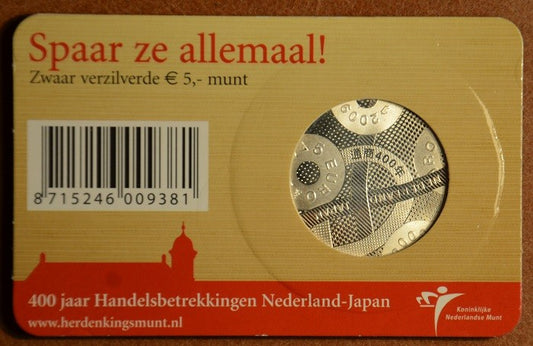 5 Euro Holandsko 2009 - Japonsko (BU karta)