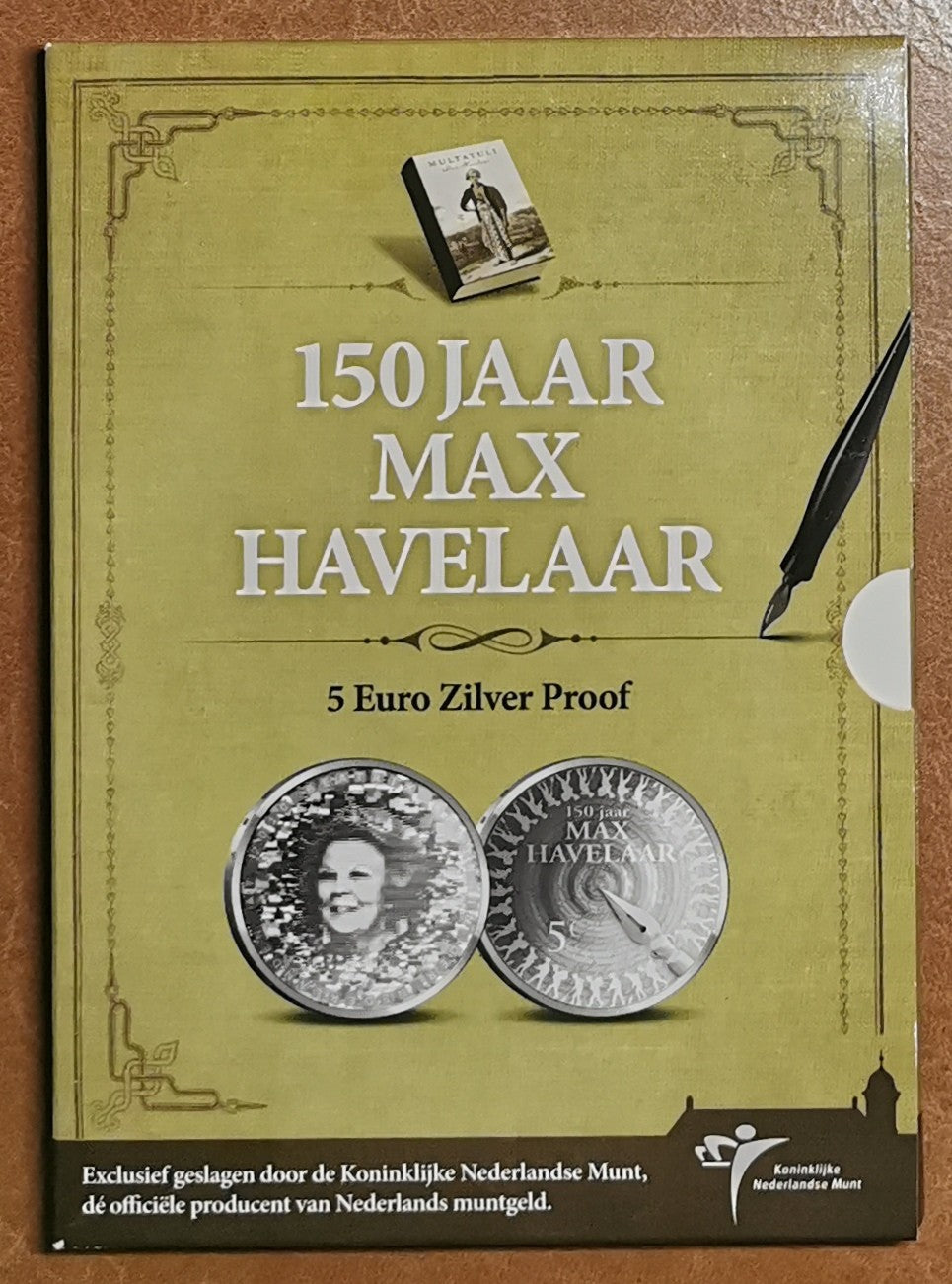 5 Euro Holandsko 2010 - 150 rokov Max Havelaar (Proof karta)