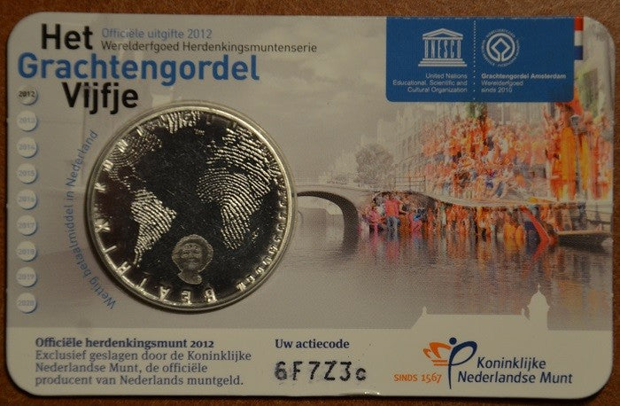5 Euro Holandsko 2012 - Grachtengordel (BU karta)