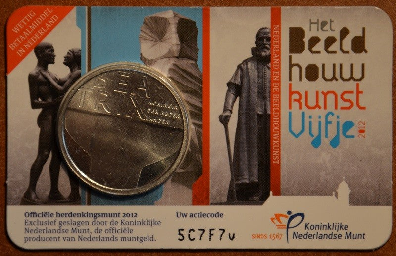 5 Euro Holandsko 2012 - Sochárstvo (BU karta)