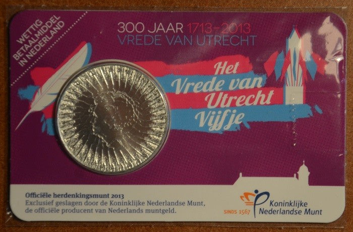 5 Euro Holandsko 2013 - 400 rokov utrechtského mieru (BU karta)