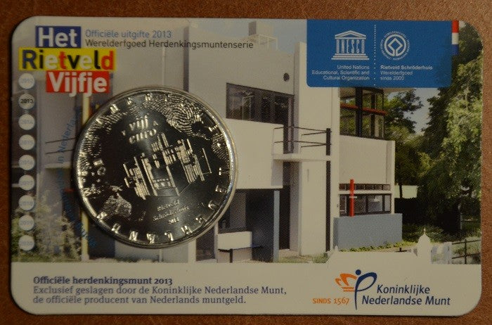 5 Euro Holandsko 2013 - Rietveld Schröder dom (BU karta)