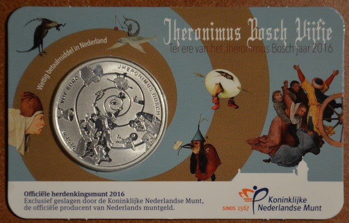 5 Euro Holandsko 2016 Hieronymus Bosch (UNC karta)