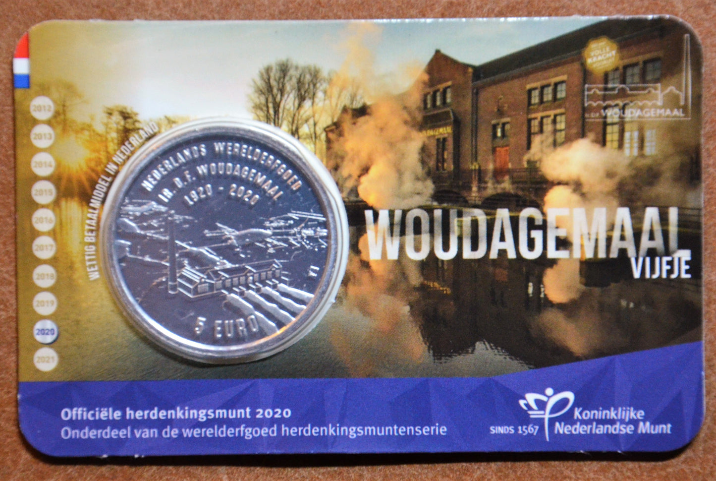 5 Euro Holandsko 2020 - Woudagemaal (UNC)