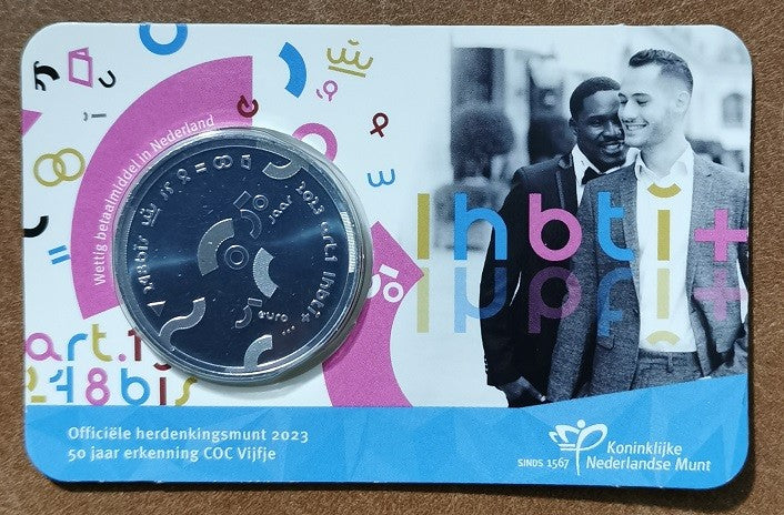 5 Euro Holandsko 2023 - 50 rokov LGBTI organizácie (UNC)