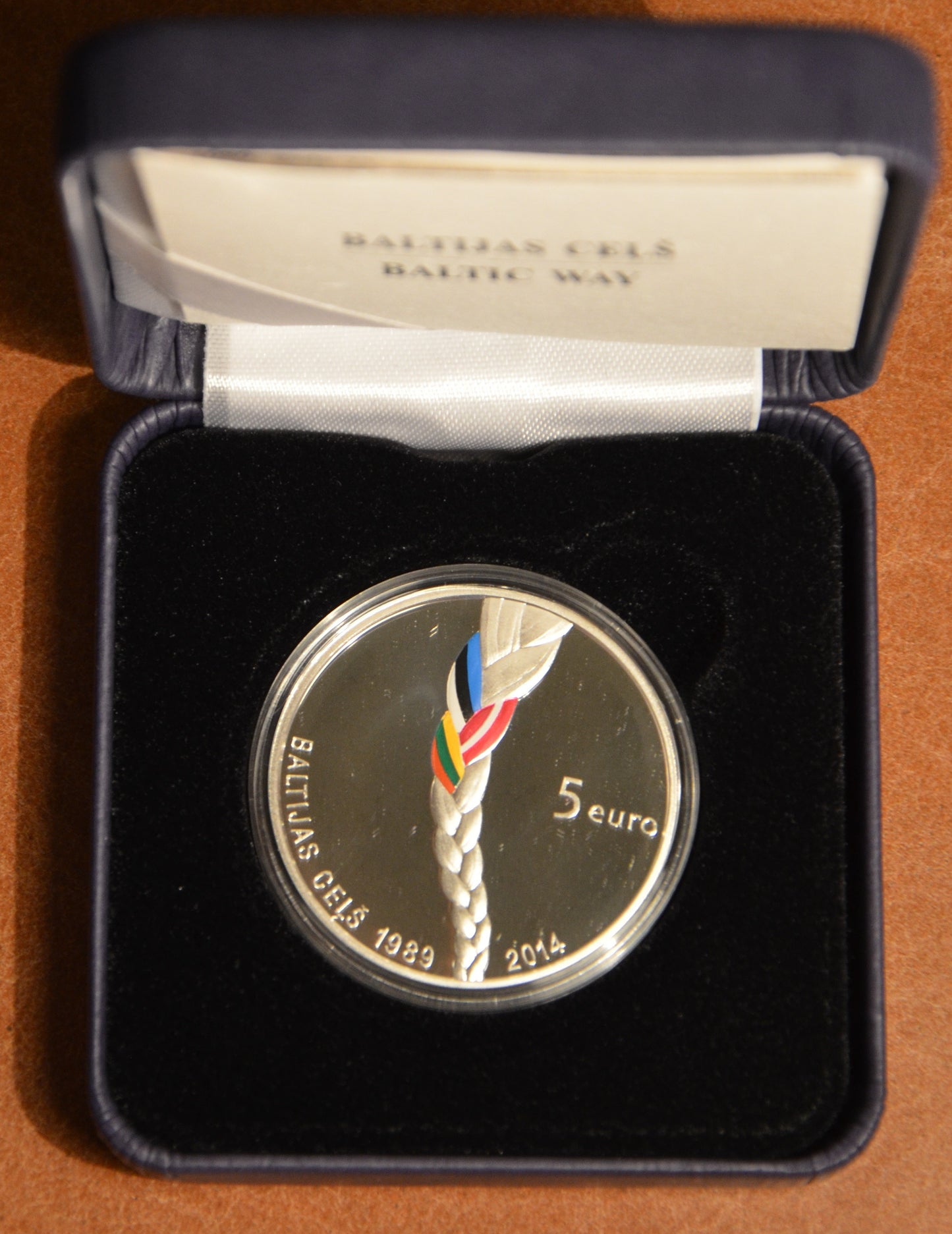 5 Euro Lotyšsko 2014 Baltická cesta (Proof)